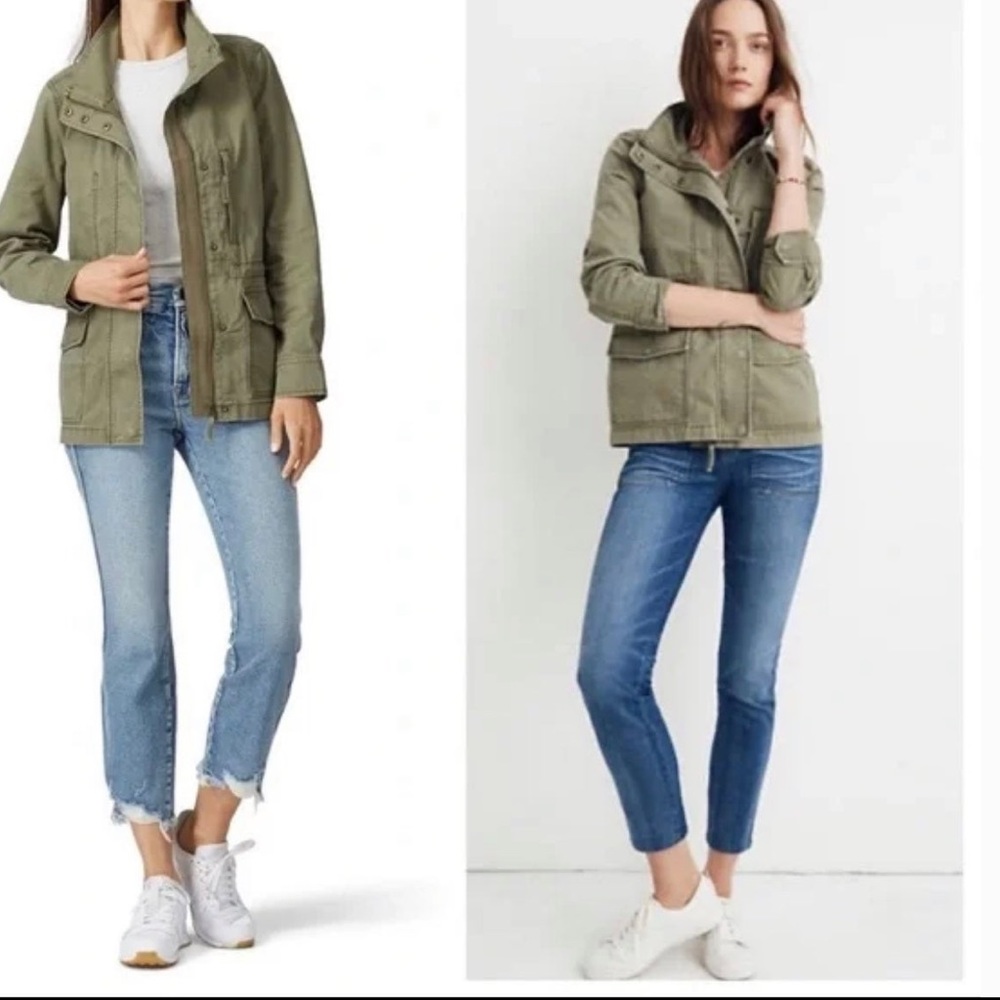 Madewell Surplus Utility Cargo Jacket Oversized Casual Women’s XS Olive Green